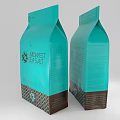 Teal Midwest Moca Salt Packaging With Decorative Patterns And Brown Grid Base
