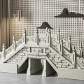 Chinese Bridge Stone Bridge 3d model