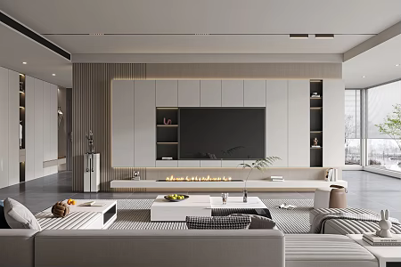 modern living room 3d model