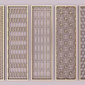 Modern Brass Room Dividers With Intricate Grid Woven And Star Patterns