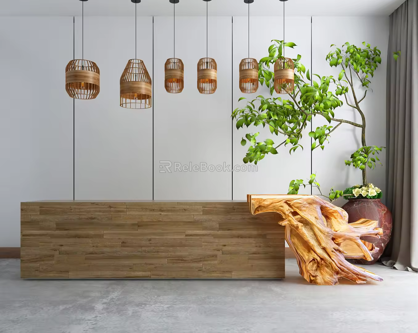 New Chinese-style Reception Inn Bar 3d model