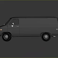 Classic Gray Cargo Van With Sleek Exterior Design And Smooth Surface 3d model