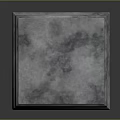 Classical Textured Gray Column With Ornate Capital and Sturdy Base Against Simple Dark Background