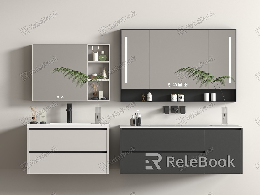 Modern bathroom cabinet model