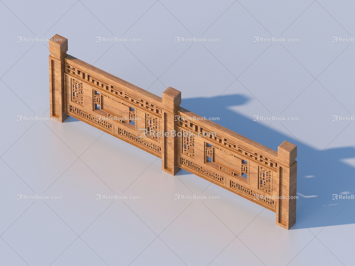 Railing Guardrail Fence 3d model