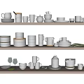 Modern Tableware 3d model