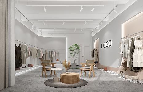 Modern Clothing Store 3d model