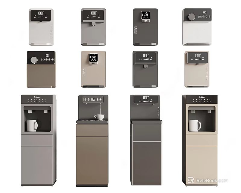 Daily Use Appliances Modern Water Dispensers With Various Styles And Designs 3d model 