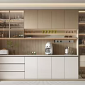 Home wine cabinet 3D model 3d model