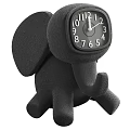 Cute Animal Shaped Black Clock With White Numbers And Pointers Design
