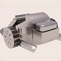 Electric Toy Silver Detailed Mechanical Structure With Wheels And Cart Design