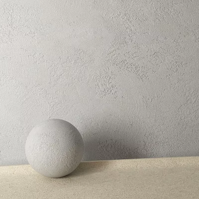 Textured Gray Wall Component With White Spherical Object On Light Surface 3d model