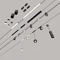 Contemporary Track Mounted Recessed Lights And Spotlights Black White Various Styles