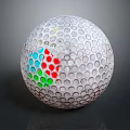 Golf Ball Equipment With Dimple Design Colorful Markers And 0.6mm Label
