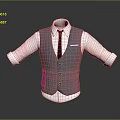 Men's Stylish Gray Vest Paired With White Shirt And Black Tie Formal Attire