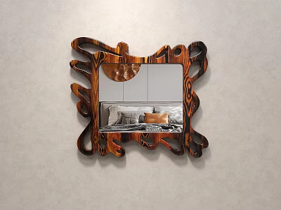 Vintage Decorative Mirror Special-shaped Bedroom Makeup Mirror Dressing Mirror Hanging Mirror Wall Decoration Art Decorative Mirror 3d model