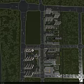 Aerial View Planning of Modern Residential Community With Green Spaces And Road Layout