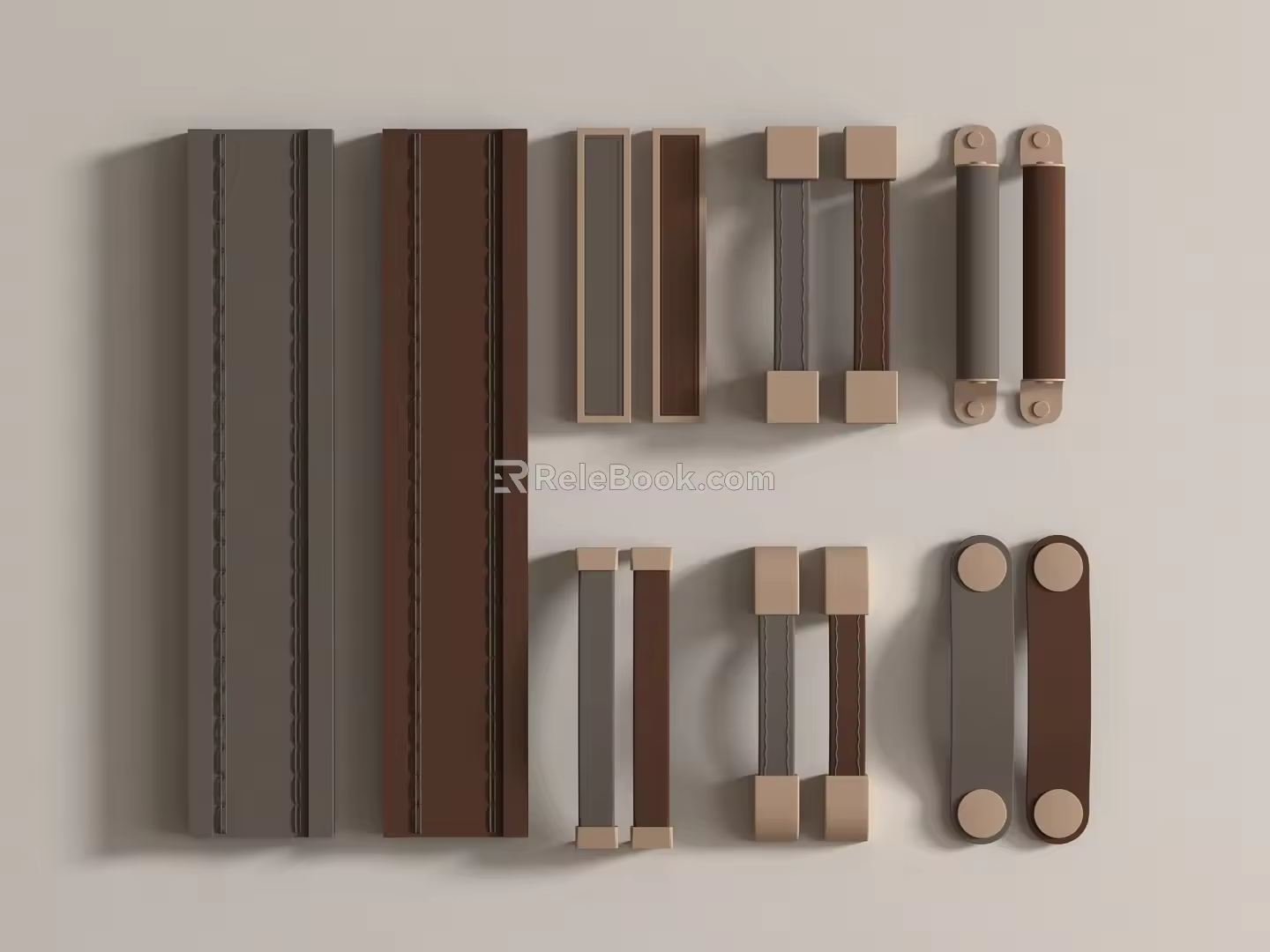 Modern leather handle 3d model