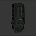 Armored Green Camouflage Military Vehicle With Tracked Chassis And Top Antennas
