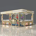 Jewelry Store Kiosk Interior Design With Glass Display Cases And Jewelry Displays
