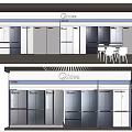 Modern Shopping Mall Retail Counter Design With Display Shelves And Cashier Area