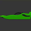 Green Two Seat Sled With Black Handles For Safe Winter Sliding Fun