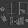 Modern Decorative Ornament Set With Books Trays Notebook Phone Vase And Cup
