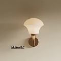 Elegant Modern Wall Lamp With Gold Base And White Glass Shade