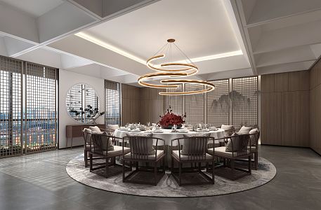 New Chinese-style private room 3d model