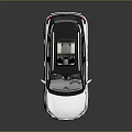 White SUV With Black Roof Modern Design Sleek Body Alloy Wheels And Panoramic Sunroof