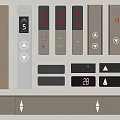 Modern elevator switch elevator button key elevator display 3d model