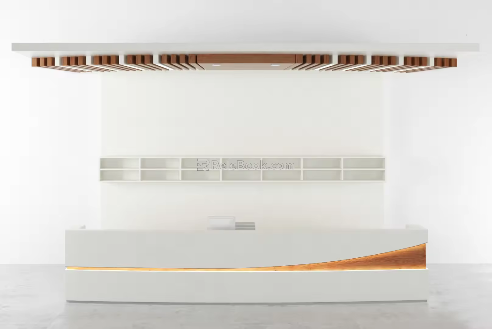 Modern Reception Desk Front Desk 3d model