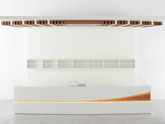 Modern Reception Desk Front Desk 3d model