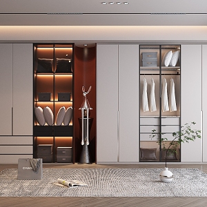 Light Luxury Wardrobe Combo 3d model