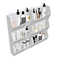 Wall Mounted Bathroom Cabinet Organizer With Multi Layer Storage For Toiletries 3d model
