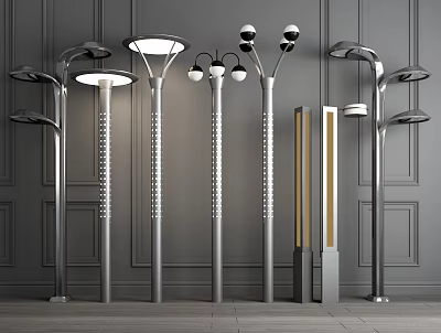 Modern Street Light Outdoor Landscape Street Light Combination 3d model