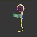 DIGIPHY White Computer Microphone With Clip Design Circular Mesh And Cable