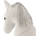 Cute Soft Gray White Plush Elephant Horse Stuffed Toys For Kids