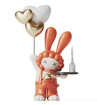 Modern Sculpture Rabbit Child Sculpture Decoration 3d model