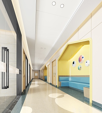 Modern Away Children's Hospital 3d model