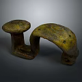 Unique Bronze Sculpture Carving With Curved Shape And Patinated Textured Surface