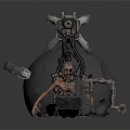 Advanced Mechanical Equipment with Robotic Arms Spherical Body Sensor Components and Industrial Sci Fi Style