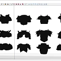 Armor coat material combination 3d model