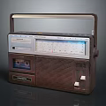 Vintage Audio Cassette Radio Player With FM Dial Cassette Compartment And Top Handle