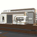 Modern Container Cafe 3d model