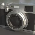 Vintage Digital Camera With Retro Classic Design And Metal Body Details