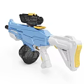 Electric Toy Gun In Blue With Large Drum And Sight