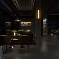 O'Fishing Bar Modern Interior With Bar Counter Stools And Wine Racks
