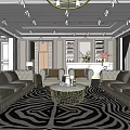 Elegant Living Room Interior With Zebra Print Rug Luxury Sofas Wine Rack And Marble Countertop