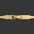 Fantasy Decorative Sword With Blue Blade Golden Hilt And Jewel Accent